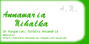 annamaria mihalka business card