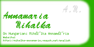 annamaria mihalka business card